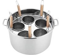Set per cuocipasta Commerciale - Pentola per Pasta a 3/4/5 Fori con divisore e colino - Pentola Robusta Adatta alla Cucina casalinga e al Ristorante, Ideale per preparare Una Pasta Perfetta.