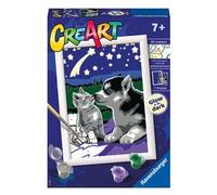 RAVENSBURGER CREART PER BAMBINI, KIT PER DIPINGERE CON I NUMERI, 7+, SERIE E, AMICI PER SEMPRE