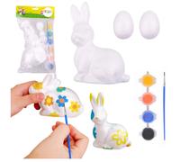 Set per dipingere decorazioni in polistirolo Coniglio e 2 uova