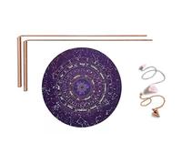 Set per divinazione con asta e pendolo in rame al 99,9% con sonde telescopiche, ciondoli a piramide e tappetino, attrezzatura per divinazione dell'acqua e rilevamento di metalli per tesori