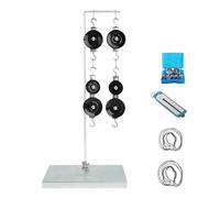 Set per esperimenti di fisica con sistemi di puleggia, ganci e scala a molla per apprendere i principi meccanici nei sistemi di esperimento con pulegge da laboratorio