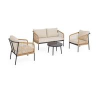 Set per Esterno con Cuscini Bizzotto Felipe 4PZ Naturale - 663880