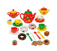 Set per Festa del Tè per Bambine Piccole 24 Pezzi Ruolo Cucina con Adatto a