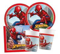 Set per feste S Spider Man Crime Fighter set da 52 pezzi 16 piatti 16 bicchieri