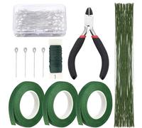 Set per fiori artificiali, bouquet di 1,2 cm di larghezza, set di per il fai da te, 30 gauge per la decorazione del giardino, per la decorazione delle piante, per il fai da te, per album