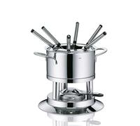 Kela, 10968, Set, Fonduta di Carne, 10 Pezzi, per 6 Persone, Acciaio, 1,7 l, Cailin, Inossidabile, Argento, 22 x 22 x 20 cm