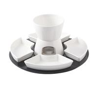 Set Per Fonduta Di Formaggio - Set Scaldaburro in Ceramica | Fondente Cioccolato per Cene Romantiche Raduni Festivi Matrimoni Picnic Buffet Formaggio Amanti Dessert Casa | Per Amanti Di Cioccolato Car