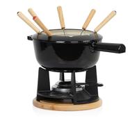 Set per fonduta in ghisa da Mahlzeit per 6 Persone | 2 Litri | Fondueset 13 Pezzi con bruciatore e forchette | Fonduta Set, Fonduta di Formaggio Set, Fonduta di Carne Set
