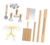 Set per formare impasto in legno e metallo per preparare gnocchi fatti a mano, ravioli, pasticceria, attrezzatura manuale per cucinare a casa ogni giorno Set per modellare impasto manuale, per pasto e