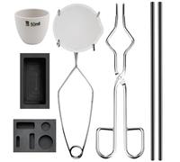 Set Per Fusiòne E Colata Della Grafite, Utilizzo Versatile Del Metallo, 1 Set, Kit Per Fusione Con Torcia, Kit Per Fusione Di Gioielli, Design Sicuro Ed Efficiente, Per Ferro Argento Rame Alluminio