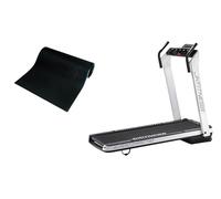 Set per home fitness composto da un Tapis Roulant Elettrico Pieghevole SUPERCOMPACT48 color bianco e un Tappetino di Protezione del Pavimento Insonorizzante pieghevole per Tapis Roulant. Gervasi Sport