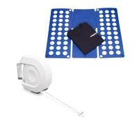 Set per il bucato con 2 accessori Tavoletta piega magliette 12 m Pieghevole
