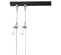 Set per il montaggio di quadri, Kit appendiabiti da parete e soffitto con cavi e ganci 50-300 cm(50cm/19.69in)