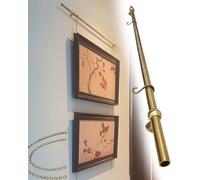 Set per il montaggio di quadri, Sistema di binari for appendere quadri regolabili in ottone con catene, 50-250 cm, 1 set(60cm/23.6in/2ft)