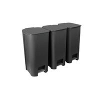 Set per il riciclaggio 3 x bidoni a pedale 40 L grafite scura Practic 10105593