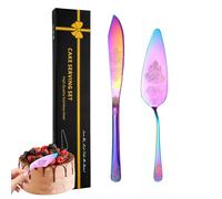 Set per il taglio della torta nuziale, Set per il taglio della torta per matrimonio - Affettatrice per torte di,Durevole set da per torte con affettatrice per per feste di compleanno