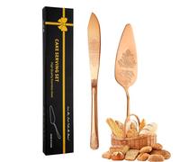 Set per il taglio della torta nuziale, Set per il taglio della torta per matrimonio | Affettatrice per torte decorativa e paletta per torte,Durevole set da per per pizza, pane, formagg