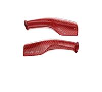 Set per Interni Rivestimento per Console Centrale Auto per Tesla per Model 3 Y, Protezione Volante, Pomello del Cambio, Decorazione(Rosso)