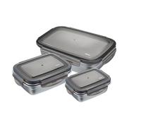 Set per la conservazione degli alimenti Gefu Preppo, 3 pezzi, acciaio inossidabile, plastica, 0,4 + 1 + 1,8 L