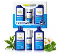 Set per la cura dei capelli, 3 pezzi, con shampoo, balsamo e siero per il | Shampoo all'olio di tea tree, pulisce delicatamente il cuoio capelluto, lenisce il prurito e arrossato
