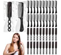 Set per la cura dei capelli da 48 pezzi con 24 spazzole e 24 pettini, confezionati singolarmente per l'igiene, ideale per hotel, uso personale e beneficenza