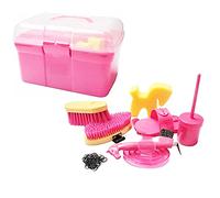 Set per la cura dei cavalli 10 cucchiaini in scatola giocattolo cavallo accessori