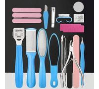 Set per la cura dei piedi, include lima per calli, rimuovi calli, lima per piedi, strumenti per manicure, kit per rimozione calli unisex per uso domestico e da salone SPA, raspa per piedi in acciaio i