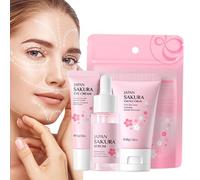 Set per la cura del viso, 3 pezzi, per la cura della pelle e nutriente, set regalo da donna con crema per il viso, siero per gli occhi