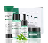 Set per la cura del viso da donna, 4 pezzi, acido salicilico, skincare, per adolescenti, ragazze, anti-brufoli, set regalo di bellezza per donne con detergente per il viso