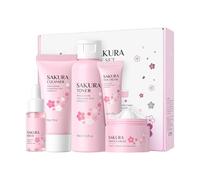 Set per la cura del viso da donna, set da 5 pezzi, crema naturale, per la cura del viso, come regalo per mamma e fidanzata, per la casa e in viaggio