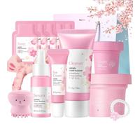 Set per la cura del viso per ragazze e donne, anti-rughe, set per la cura della pelle del viso, umidità Sakura Skincare con
