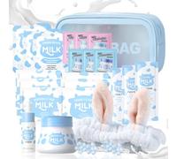 Set per la cura della pelle del latte per adolescenti e ragazze, con graziosa borsa per il trucco, set e kit per la cura della pelle, set di coccole per ragazze, regalo per ragazze, formato da viaggio