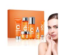 Set per la cura della pelle idratante, 6 pezzi, contiene detergenti, toner, siero, crema idratante, crema per gli occhi e lozione, kit di routine di bellezza anti-invecchiamento per donne, viso