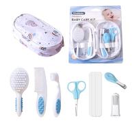 Set per la cura della sicurezza dei bambini, kit per la cura della scuola materna, con spazzola per capelli, pettine, lima per unghie, tagliaunghie e altri accessori sanitari per neonati e ragazzi, 7