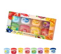 Set per la cura delle labbra al gusto di frutta da 8 pezzi, mini balsami per labbra 4 in 1, possono essere usati come lucidalabbra, balsami da notte, rossetti incolori e maschere idratanti (1PC)