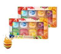 Set per la cura delle labbra al gusto di frutta da 8 pezzi, mini balsamo per labbra 4 in 1, set di idratanti, lucidalabbra + balsami da notte + rossetti incolori + maschera (2Set)