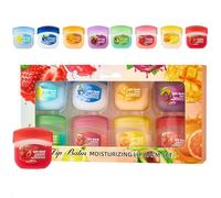 Set per la cura delle labbra al gusto di frutta, mini balsami per labbra 4 in 1, maschera per labbra idratante, riparatrice e nutriente a lunga durata, rossetti incolori (8pcs)