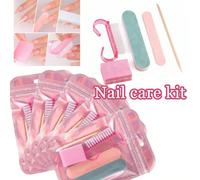 Set per la cura delle unghie 75/40/25/5 pezzi, kit di strumenti per manicure, set di mini lime per unghie e bastoncini in legno, lima per unghie a doppia faccia, spingitore di cheratina in legno, stru