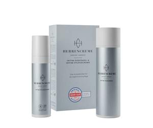 Set per la cura intima da uomo, crema intima, 75 ml e gel doccia intimo, 200 ml, cura e pulizia delicata, cura intima da uomo, sviluppato dall'urologo, vegano e dermatologicamente testato