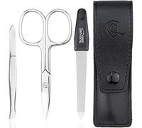 Set per la manicure di alta qualità, composto da 3 pezzi, con astuccio in vera pelle