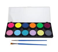 Set per la pittura del viso in 12 colori per tutti i tipi di pelle. Materiale di sicurezza
