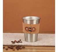 Set per la preparazione del caffè con pentola, tazza, macinino coperto di sughero e imbuto filtrante, per la produzione di birra in casa o in ufficio, disponibile come kit (tazza in acciaio inox)