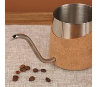 Set per la preparazione del caffè con pentola, tazza, macinino coperto di sughero e imbuto filtrante, per la produzione di birra in casa o in ufficio, disponibile come kit (caffettiera)
