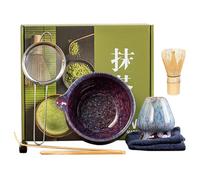 Set per la Preparazione del Matcha,Frullatore Chasen per il Matcha - Utensili per Cerimonia del Tè per la Pratica di Rituali Mattutini, Preparazione alla Meditazione e per i Cercatori di Benessere