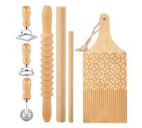 Set per la preparazione di gnocchi e ravioli, include mattarello in legno, set per pasta fatta a mano, adatto per casa e cucina, accessori da forno