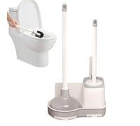 Set per la pulizia del WC, set con scopino e stantuffo, con supporto, strumenti essenziali per la pulizia e la manutenzione del bagno