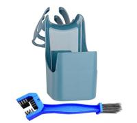 Set per la pulizia della catena della bicicletta, strumento di pulizia a prova di spruzzi, spazzola durevole inclusa, rondella del cambio resistente all'olio, kit di facile manutenzione, sgrassatore