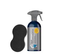 Set per la pulizia interna del veicolo: Koch Chemie Refresh Cockpit Care 0,5L+Multi Interior Cleaner 0,75L+Speed Glass Cleaner 0,75L-Spugna per l'applicazione-Spazzola in gomma panno in microfibra