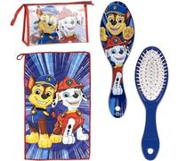 Set per la toelettatura dei bambini Paw Patrol con spazzola, asciugamano e borsa per il trasporto - Kit per l'igiene personale per bambini appassionati di Paw Patrol, ideale per viaggi e asili nido