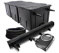 Set per laghetti da 90000l Filtro Chiarificatore UVC 72W Pompa 80W e Tubo da 25m